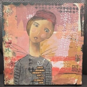 Kelly Rae Roberts "Anything Is Possible" Mixed Media Canvas Wall Art 12"x12"